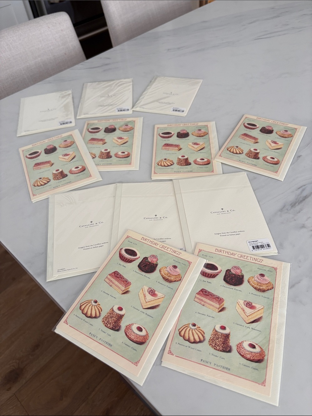 Cavallini & Co. San Francisco- 'Birthday Greetings' Pastry Note Cards by